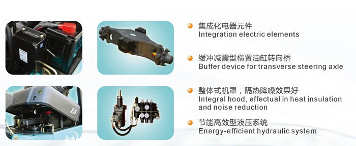 Semi-Electric Forklift with 1000kg 1500kg 1800kg with Curtis Controller