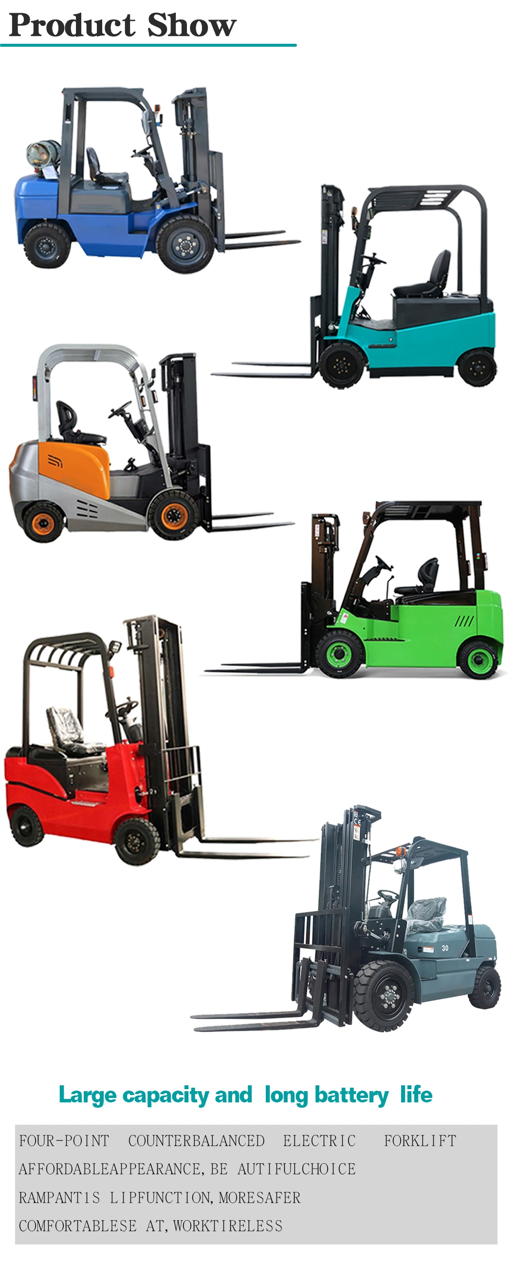 Wholesale Customized Forklift New High-Quality Electric Small Logistics Storage Forklift