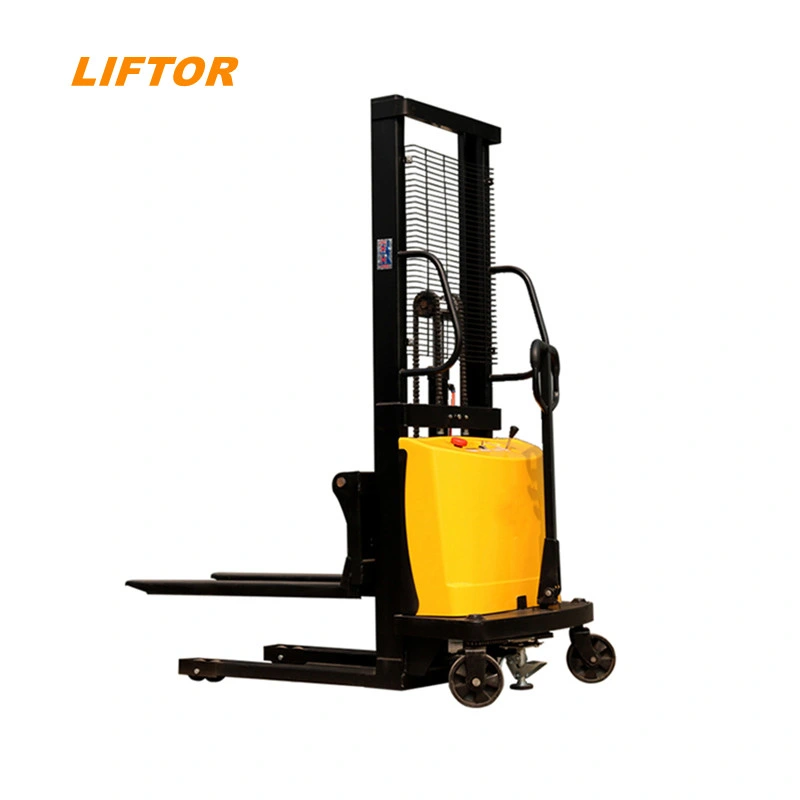 Small Electric Forklift Pallet Lift Stacker Capacity 1000/2000kg Semi Electric Forklift