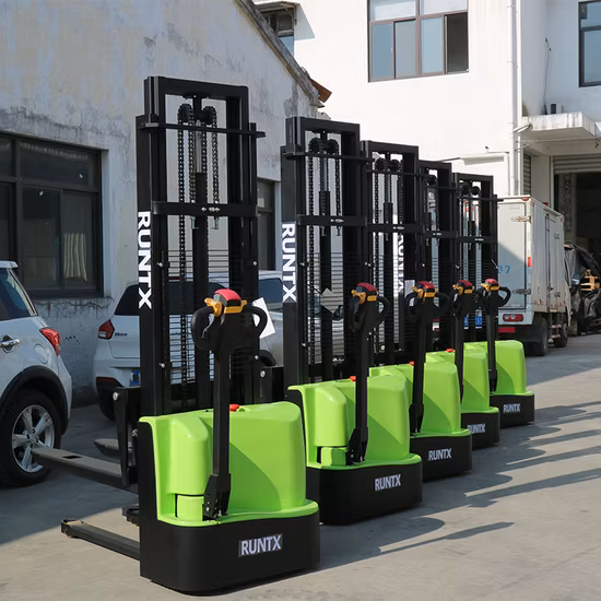 팔레트 스태커 1500kg 2000kg 스프레더 다리가 있는 완전 전동 스태커